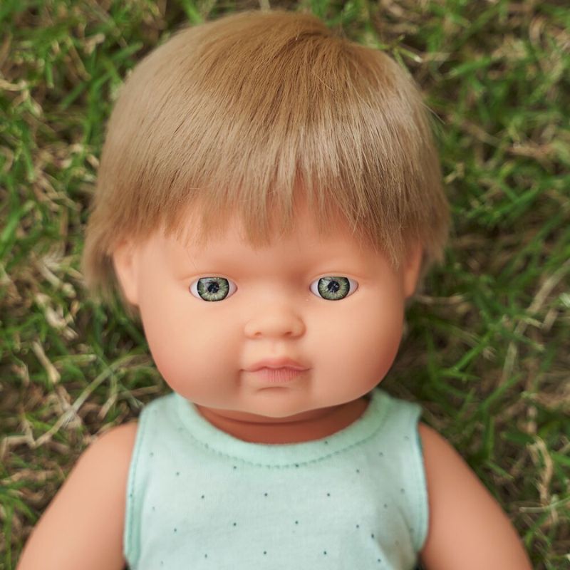 Miniland Dark Blonde Boy Doll - Hazel 38cm